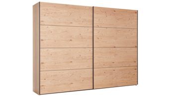 Kleiderschrank Interliving aus Holz in Holzfarben Interliving Schlafzimmer Serie 1024 – Schwebetürenschrank Design 24,  Balkeneiche - zwei Türen, Breite ca. 331 cm