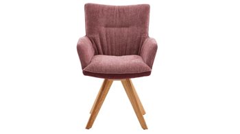 Polsterstuhl Interliving aus Stoff in Dunkelrot Interliving Esszimmer Serie 5111 – Schalensessel 9002-047 weinrote Bezugkombi 954 & Eiche