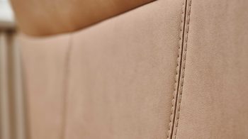 Ecksofa modulmaster aus Stoff in Hellbraun Modulmaster MM-ZE1148 - Wohnlandschaft camelfarbene Mikrofaser Galero & Fuß Z002-M01 - Stellfläche ca. 336 x 268 cm