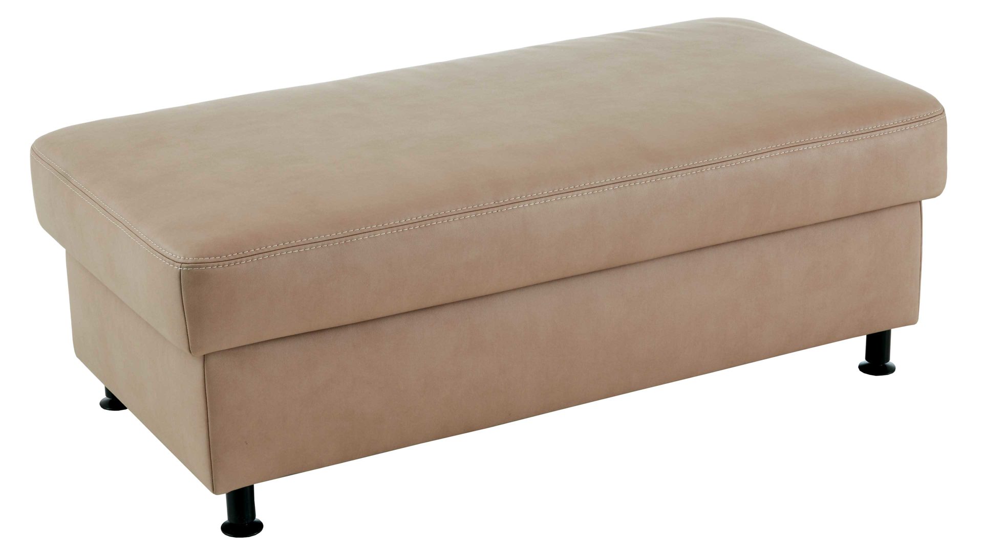 Funktionshocker modulmaster aus Stoff in Hellbraun Modulmaster MM-ZE1148 - XXL-Funktionshocker camelfarbene Mikrofaser Galero & Metallfüße Z002-M01 - ca. 130 x 65 cm