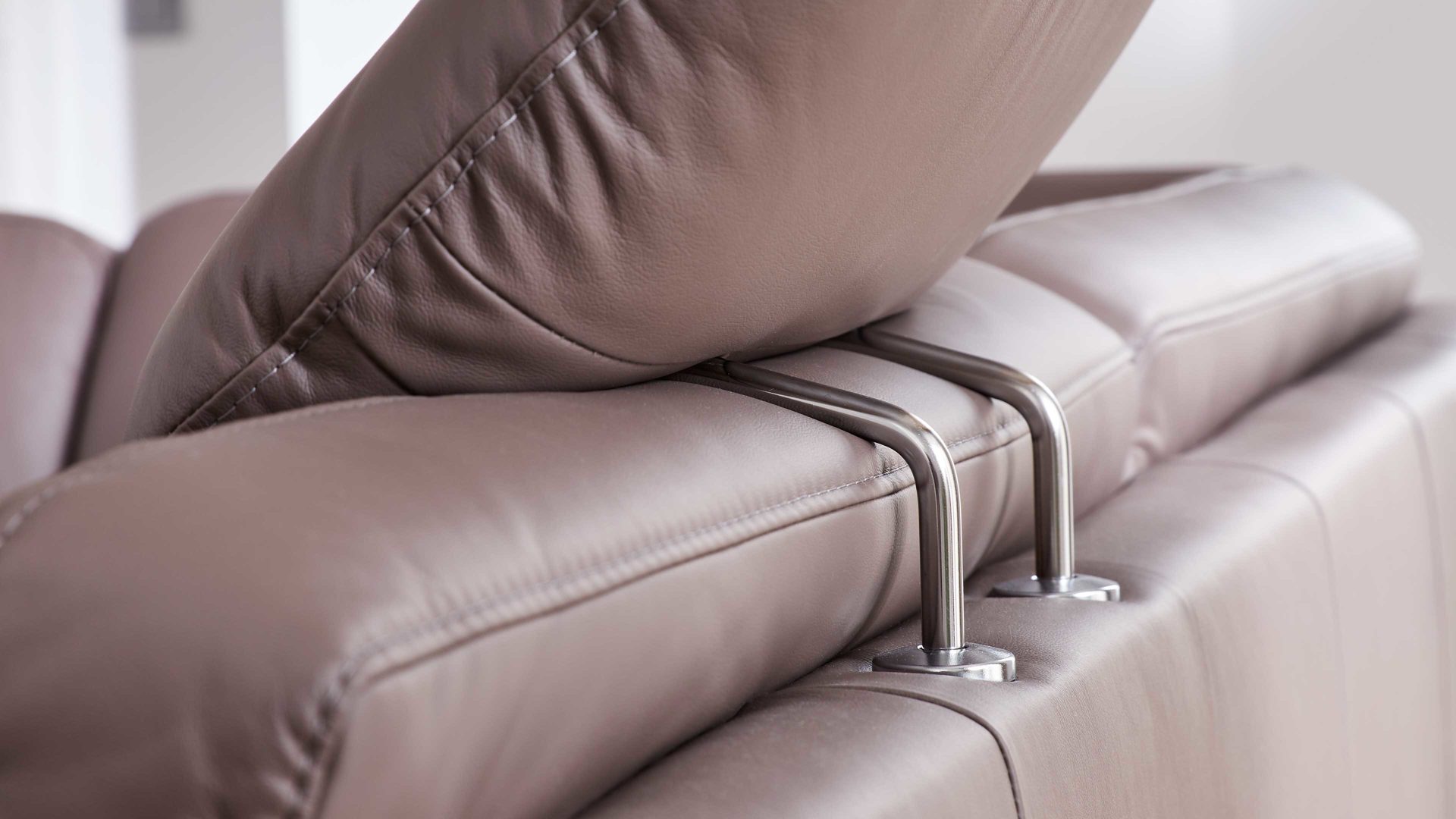 Kopfstütze modulmaster aus Leder in Dunkelbraun Modulmaster MM-PN1059 - Comfortkopfstütze CKS moccafarbenes Leder Torro - ca. 44 x 32 cm