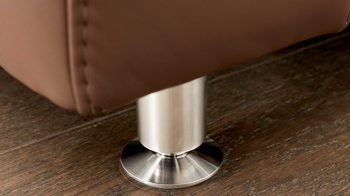 Polstersessel modulmaster aus Leder in Dunkelbraun Modulmaster MM-PN1059 - Polstersessel moccafarbenes Leder Torro & Metallfüße