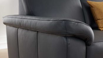Ecksofa modulmaster aus Leder in Dunkelblau Modulmaster MM-PN1059 - Wohnlandschaft nachtblaues Leder Torro & Metallfüße – Stellfläche ca. 240 x 336 cm