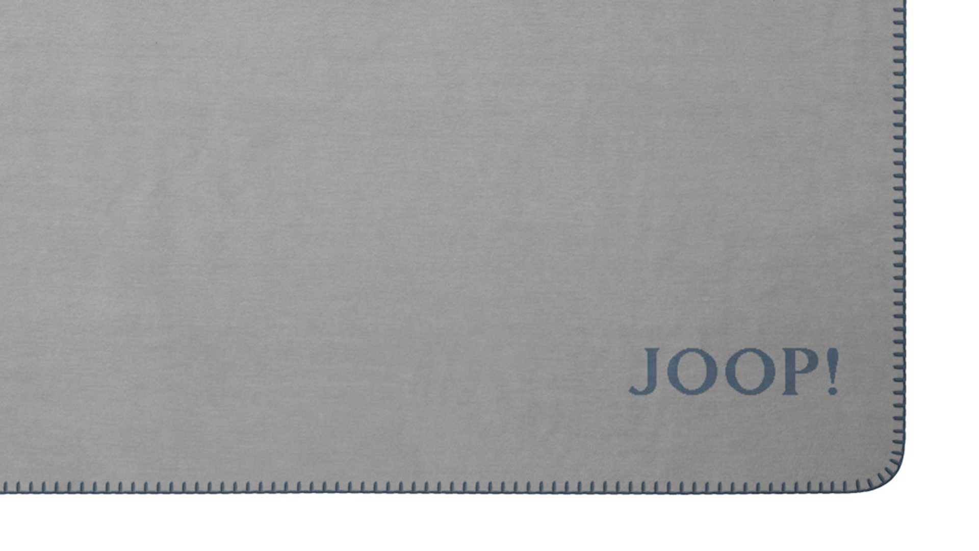 Wohndecke Biederlack® aus Stoff in Grau JOOP! Wohndecke Uni Doubleface Silber & Navy – ca. 150 x 200 cm