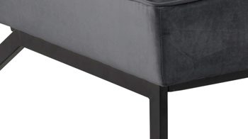 Schlafsofa Actona group aus Stoff in Dunkelgrau Schlafcouch Perugia als praktisches Schlafsofa dunkelgrauer Samt Vic 28 & schwarze Metallfüße