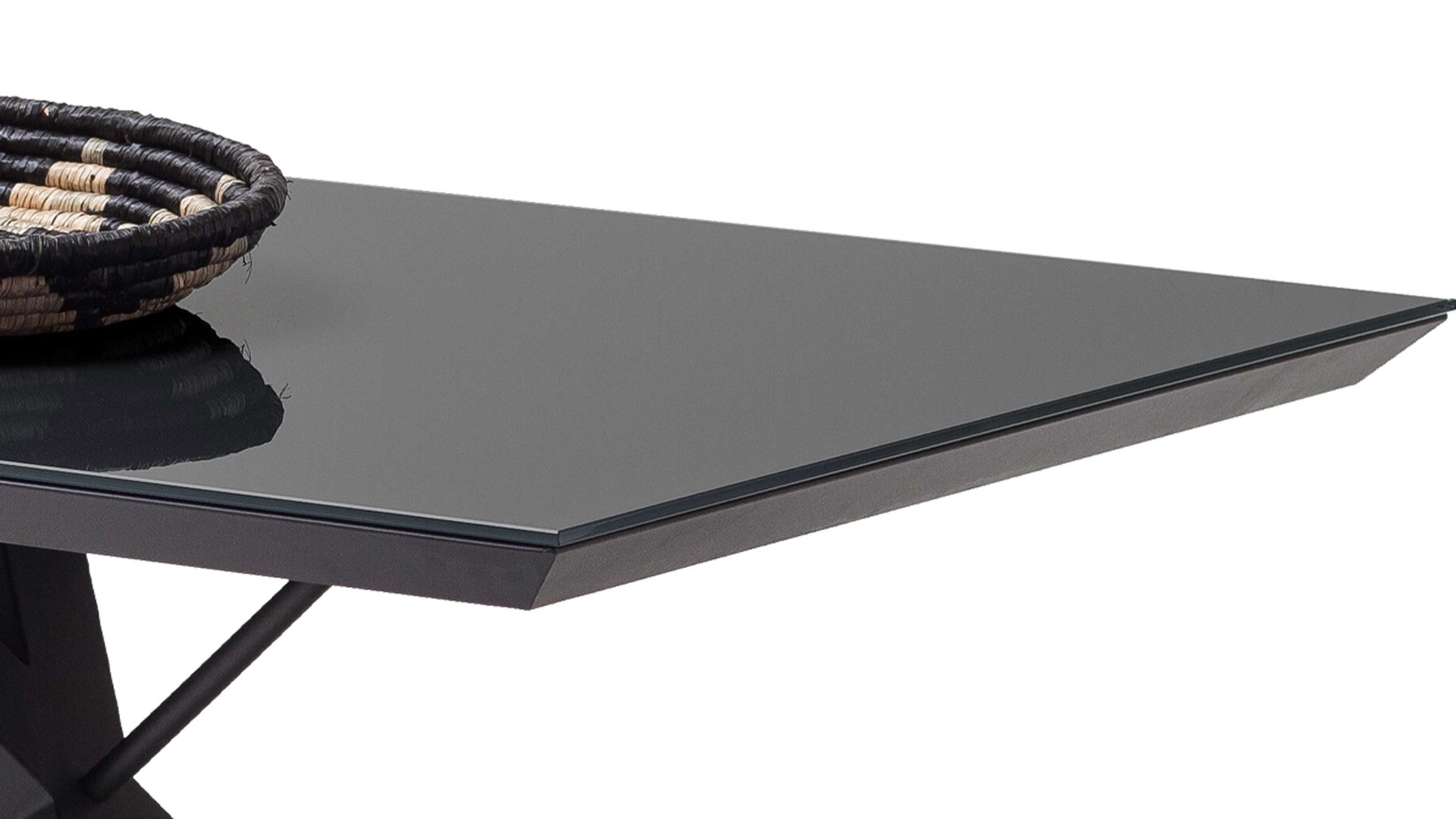 Esstisch Mca furniture aus Glas in Anthrazit Glasplatten-Esstisch Anthrazit & Schwarz – ca. 180 x 95 cm