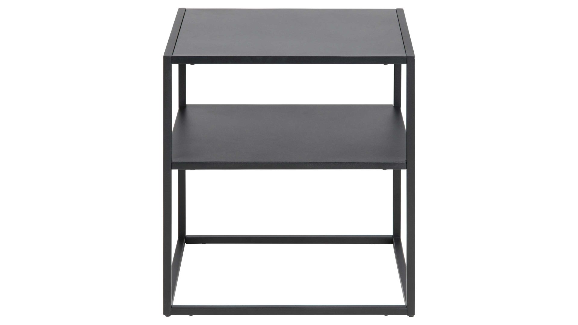 Nachttisch Actona group aus Metall in Schwarz Metallmöbel Newton - Nachttisch schwarzer Stahl - ca. 45 x 40 cm