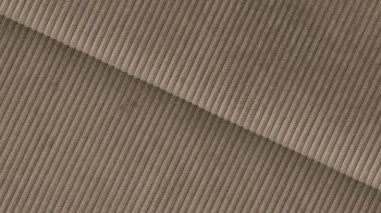 Vierfußstuhl Actona group aus Stoff in Beige Polsterstuhl Eris beiger Feincord Wind 70 & schwarze Metallfüße