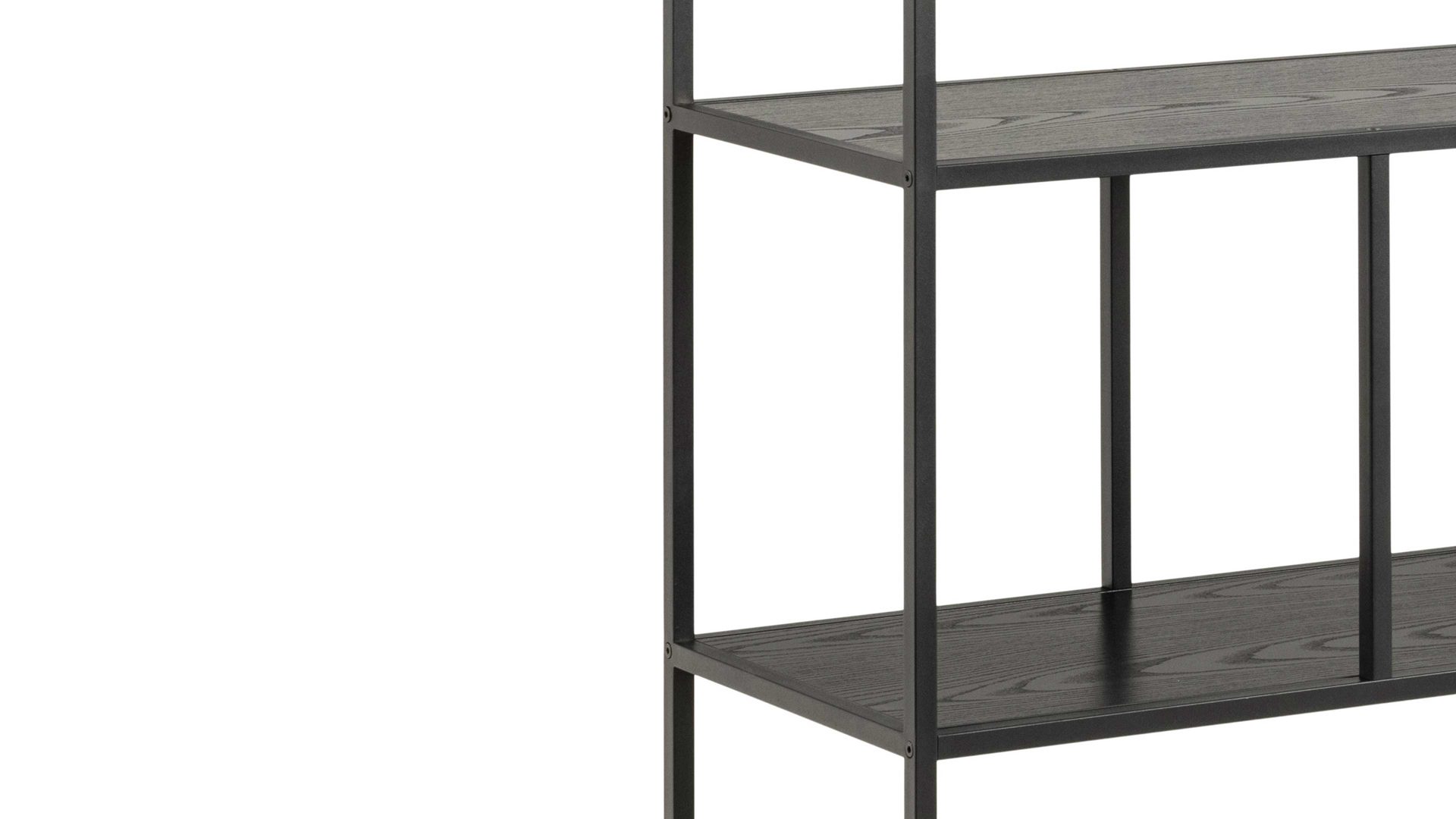 Regal Actona group aus Holz in Schwarz Treppenregal Seaford Schwarz  ca. 135 x 150 cm