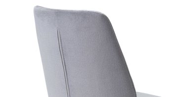 Polsterstuhl Standard furniture factory aus Stoff in Grau Polsterstuhl Eldar gauer Stoffbezug Monolith 85 & schwarze Holzfüße