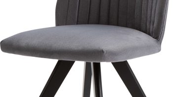 Polsterstuhl Standard furniture factory aus Stoff in Grau Polsterstuhl Tokio 2 hellgrauer Stoffbezug Lars 90 & schwarze Holzfüße