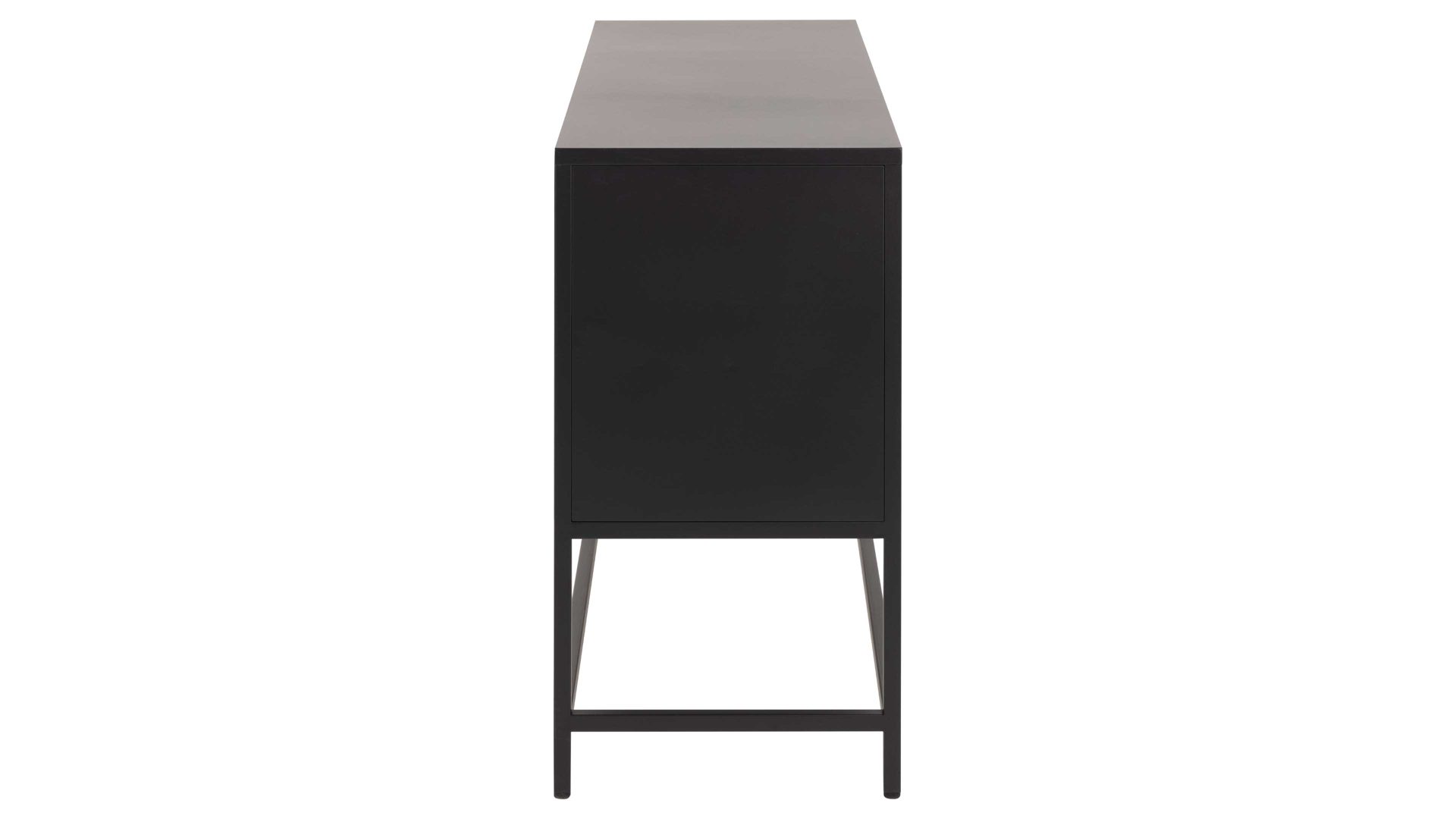 Sideboard Actona group aus Metall in Schwarz Metallmöbel Newcastle - Sideboard schwarzes Metall - drei Türen, Breite ca. 125 cm
