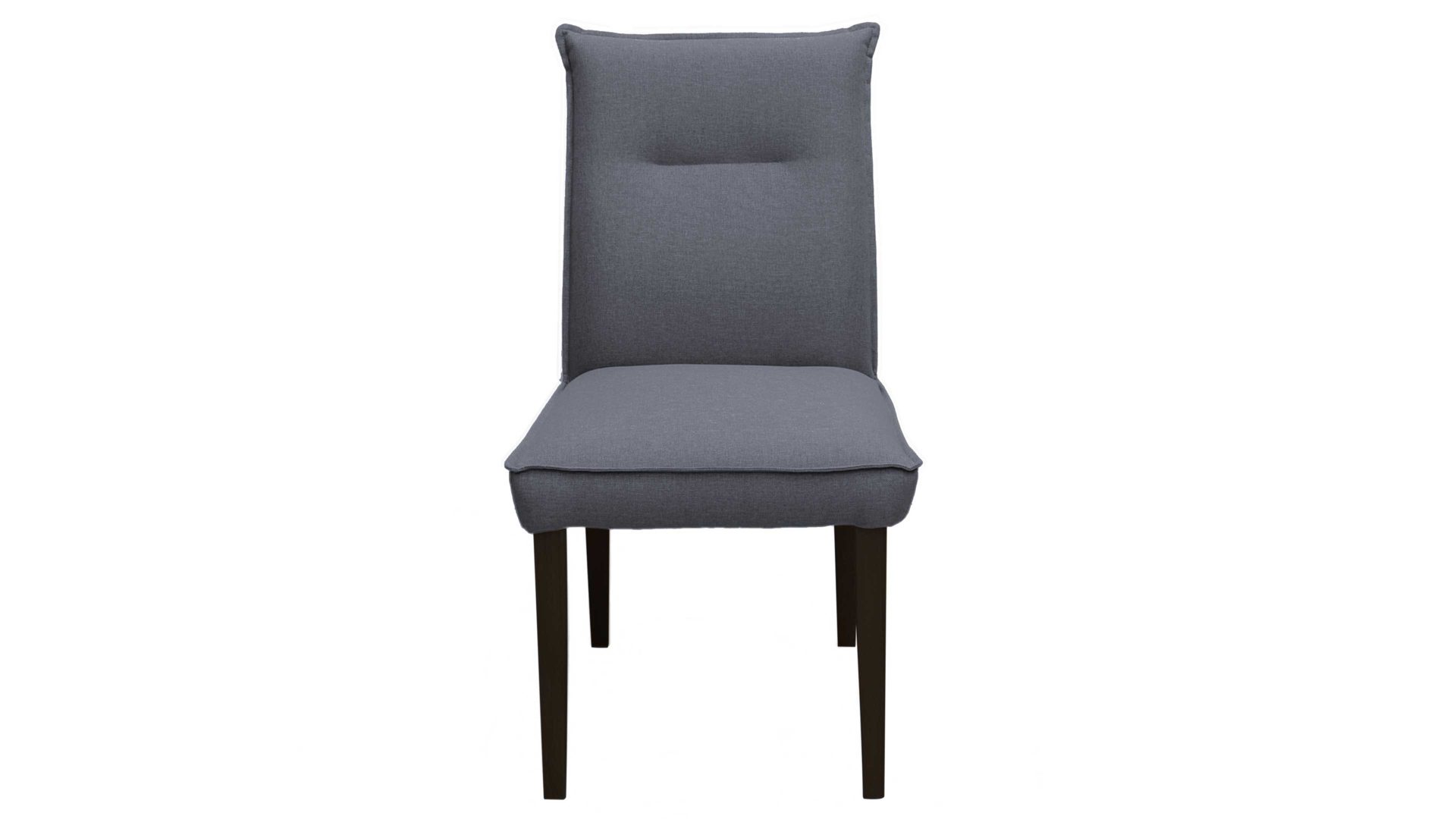Polsterstuhl Standard furniture factory aus Stoff in Anthrazit Polsterstuhl Bornholm anthrazitfarbener Stoffbezug Lars 96 & schwarze Holzfüße