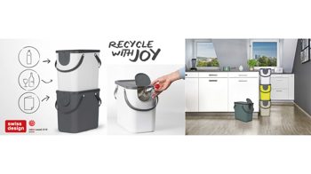 Mülleimer Rotho aus Kunststoff in Anthrazit rotho modulares Recycling Müllsystem Albula Anthrazit - ca. 25 Liter