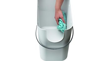 Mülleimer Rotho aus Kunststoff in Blau rotho modulares Recycling Müllsystem Albula Horizontblau - ca. 25 Liter