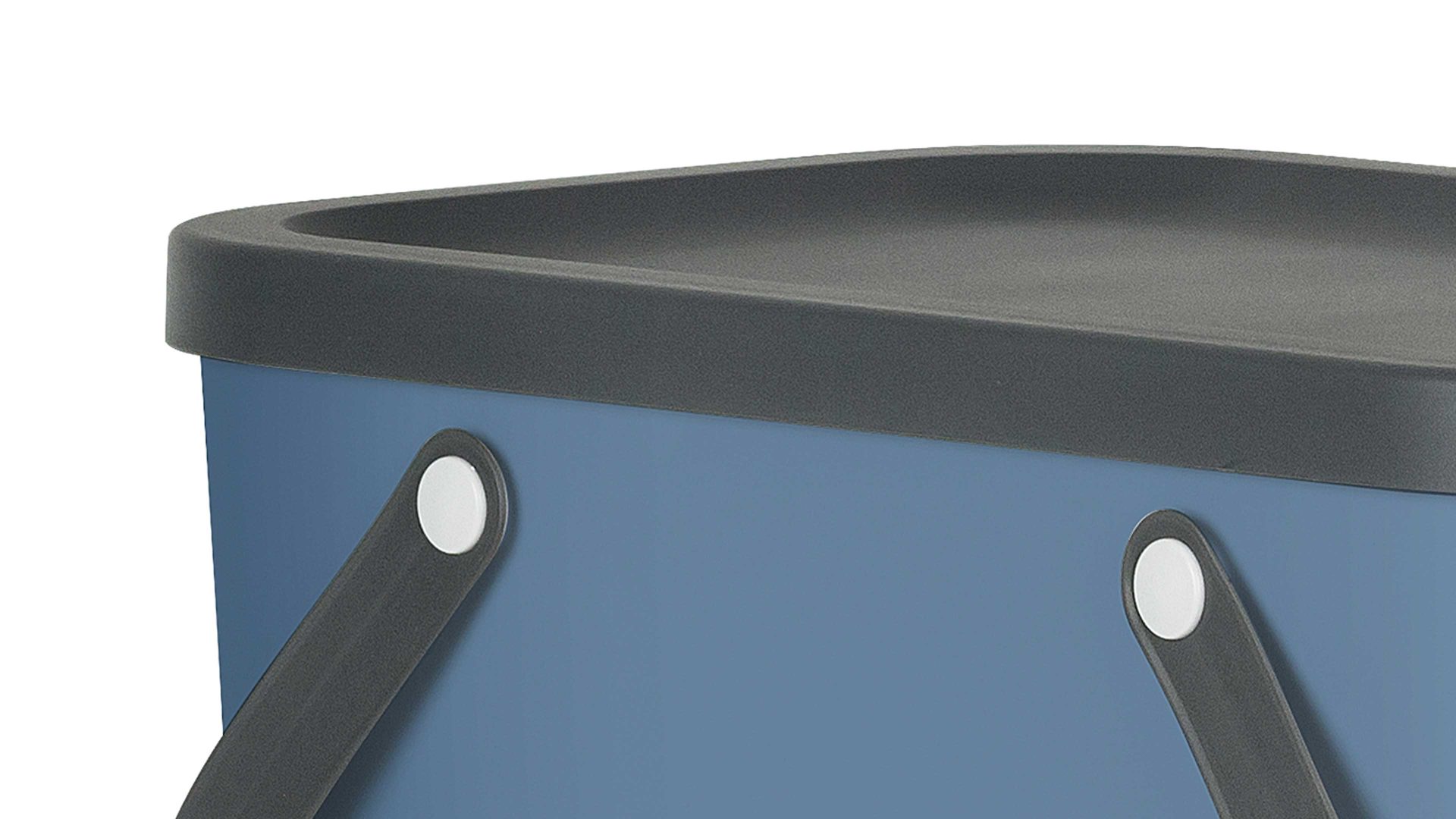 Mülleimer Rotho aus Kunststoff in Blau rotho modulares Recycling Müllsystem Albula Horizontblau - ca. 25 Liter