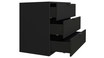 Schubladenkommode Mäusbacher aus Holz in Anthrazit Kommodenserie Bonnie - Schubladenkommode anthrazitfarbener Mattlack - drei Schubladen, Breite ca. 81 cm