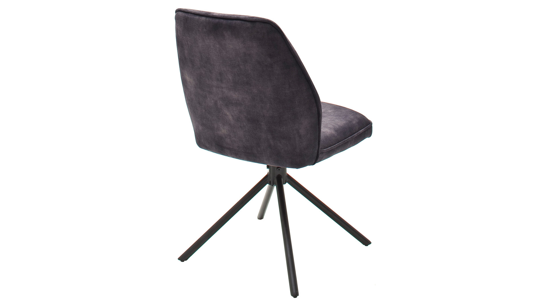 Vierfußstuhl Mca furniture aus Stoff in Anthrazit Polsterstuhl Ottawa mit Drehfunktion anthrazitfarbener Velours