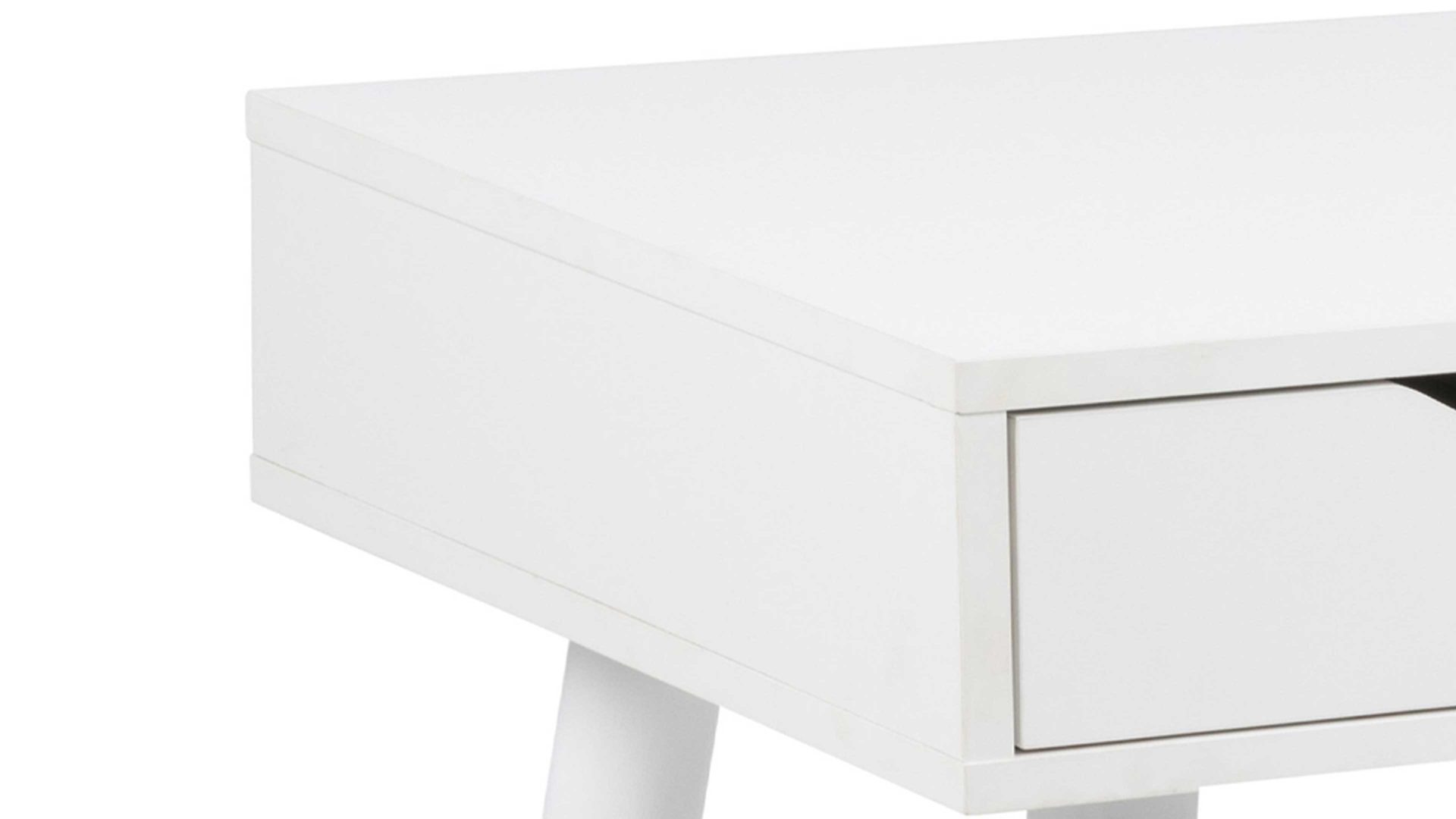 Schreibtisch Actona group aus Holz in Weiß Schreibtisch Neptun Weiß - ca. 110 x 50 cm