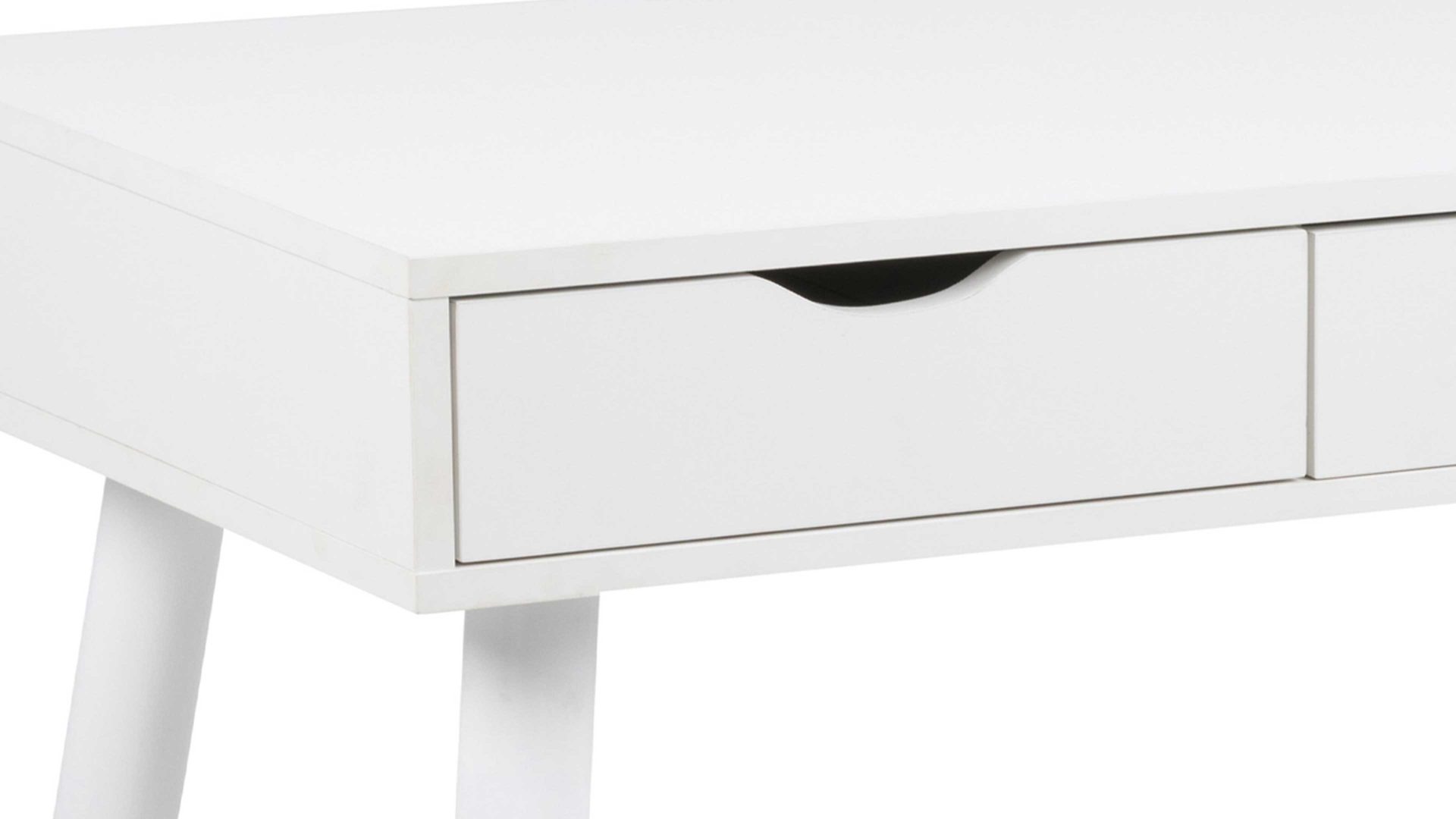 Schreibtisch Actona group aus Holz in Weiß Schreibtisch Neptun Weiß - ca. 110 x 50 cm