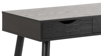 Schreibtisch Actona group aus Holz in Schwarz Schreibtisch Neptun Schwarz - ca. 110 x 50 cm