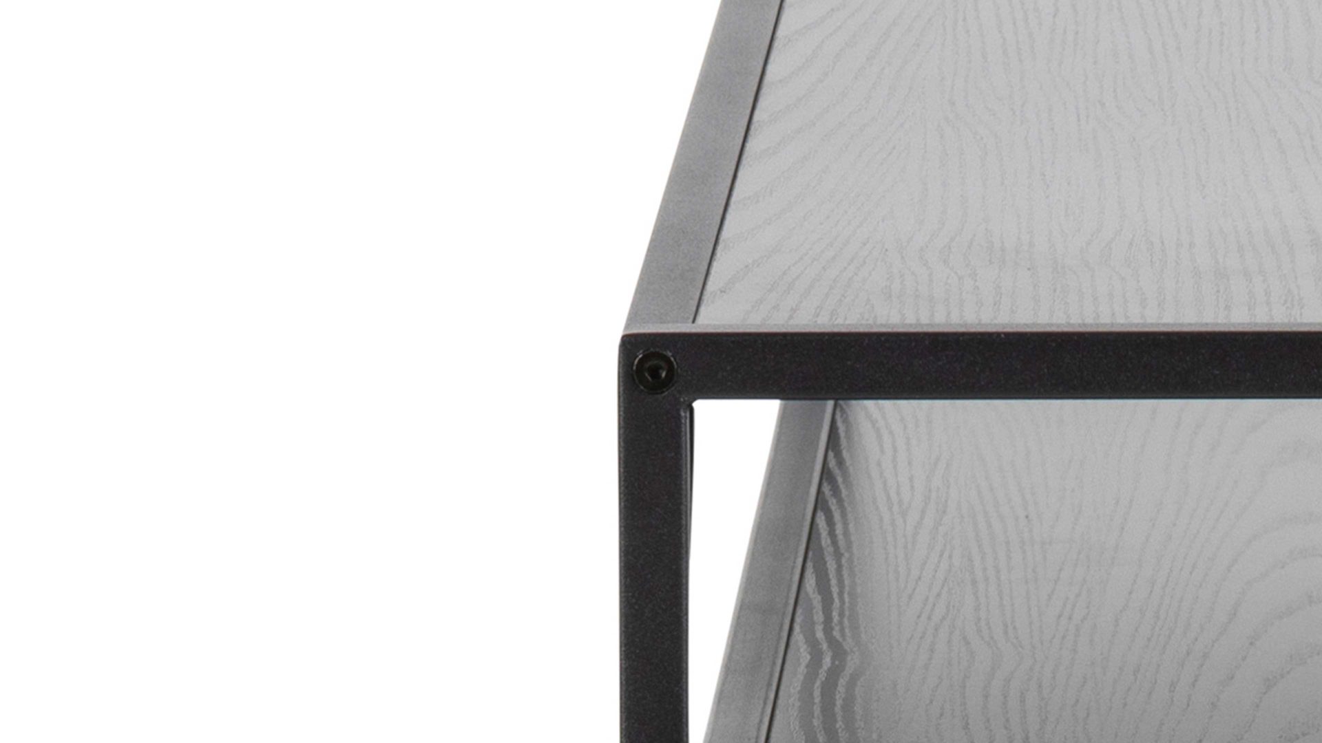 Konsole Actona group aus Holz in Schwarz Konsoltisch Seaford im Industrielook - Beistelltisch Schwarz – Länge ca. 120 cm