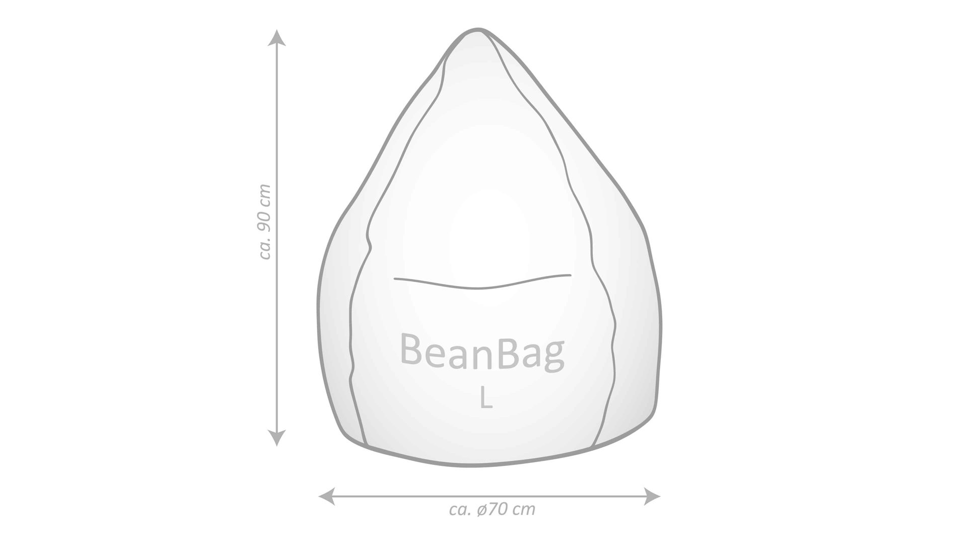 Standard-Sitzsack Magma sitting point aus Kunstfaser in Schwarz SITTING POINT beanbag easy L - Sitzmöbel schwarze Mikrofaser - ca. 120 Liter