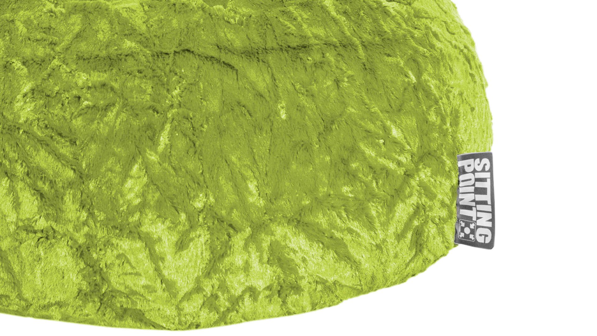 Standard-Sitzsack Magma sitting point aus Kunstfaser in Grün SITTING POINT Plüsch-Sitzsack Fluffy L als Sitzmöbel grüner Plüschbezug - ca. 120 Liter