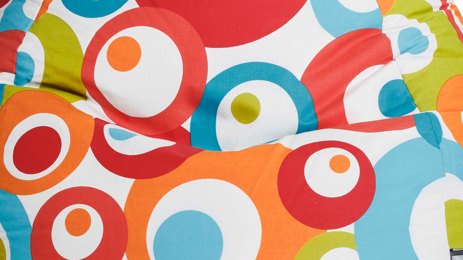 Standard-Sitzsack Magma sitting point aus Kunstfaser in Blau SITTING POINT Sitzsack Malibu L als Sitzmöbel türkises Retromuster - ca. 120 Liter