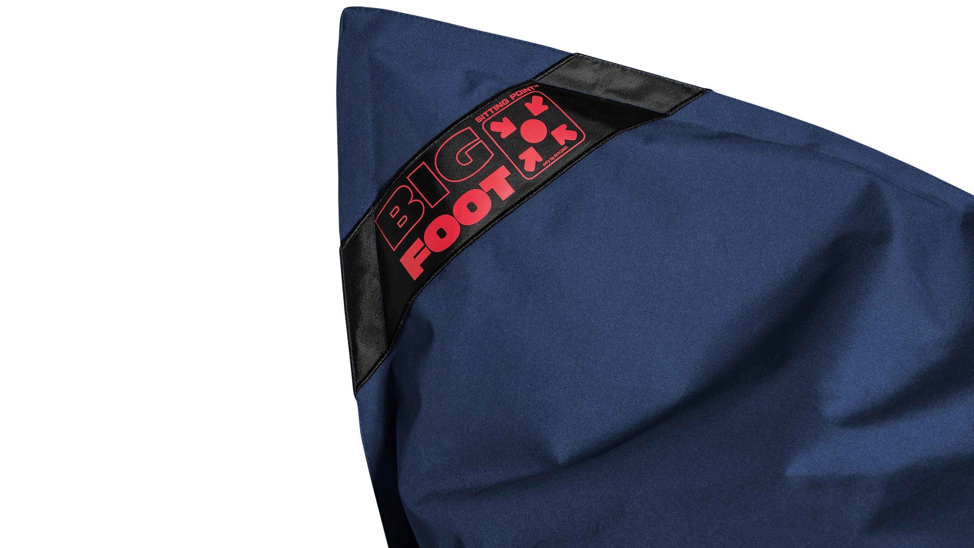 Sitzsack-Bodenkissen Magma sitting point aus Kunstfaser in Jeansblau SITTING POINT Sitzsack bigfoot scuba® - Sitzmöbel jeansblaue Kunstfaser - ca. 130 x 170 cm