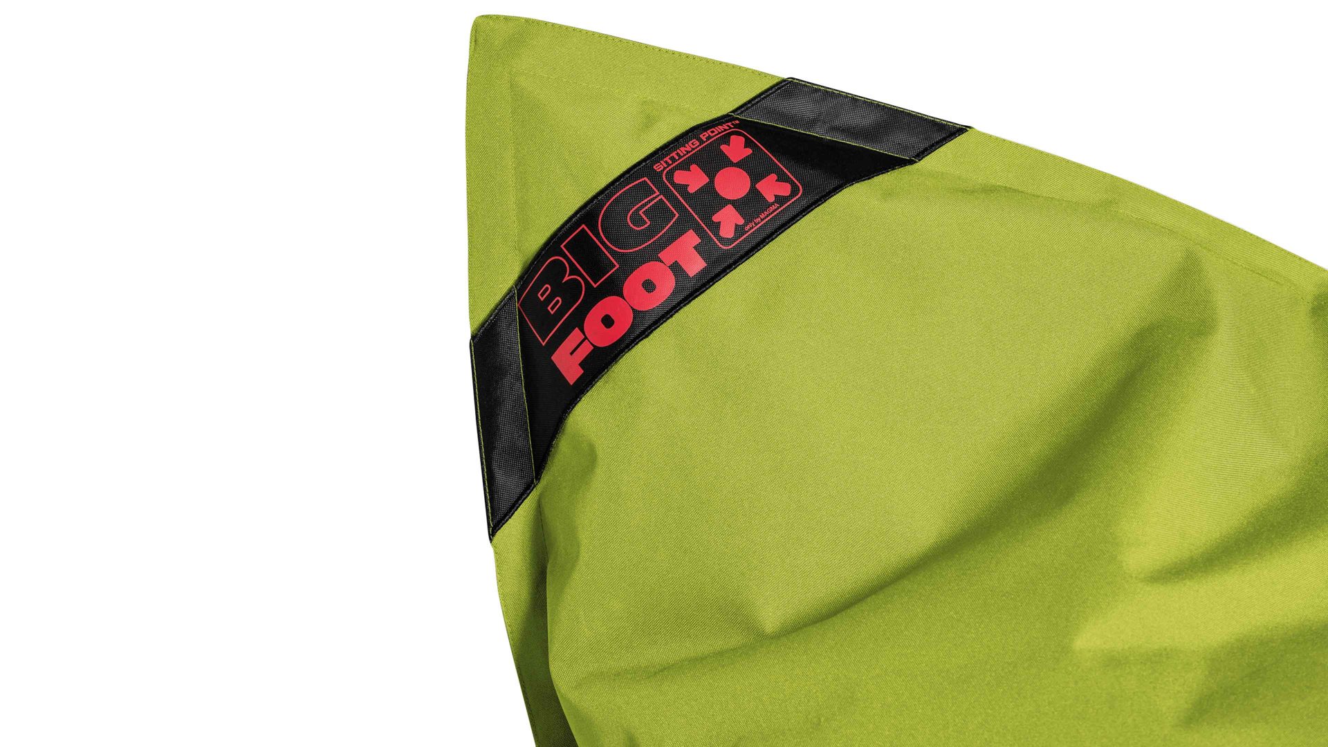 Sitzsack-Bodenkissen Magma sitting point aus Kunstfaser in Hellgrün SITTING POINT Sitzsack bigfoot scuba® - Sitzmöbel grüne Kunstfaser - ca. 130 x 170 cm