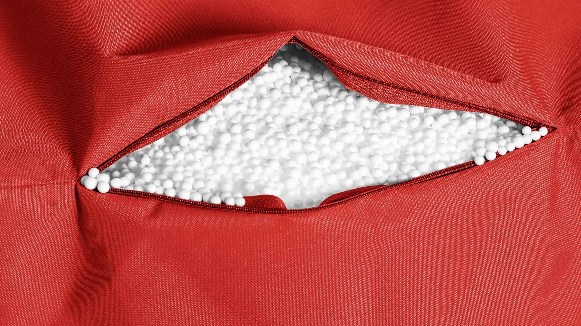 Sitzsack-Würfel Magma sitting point aus Kunstfaser in Rot SITTING POINT Sitzwürfel cube scuba® rote Kunstfaser - ca. 40 x 40 x 40 cm