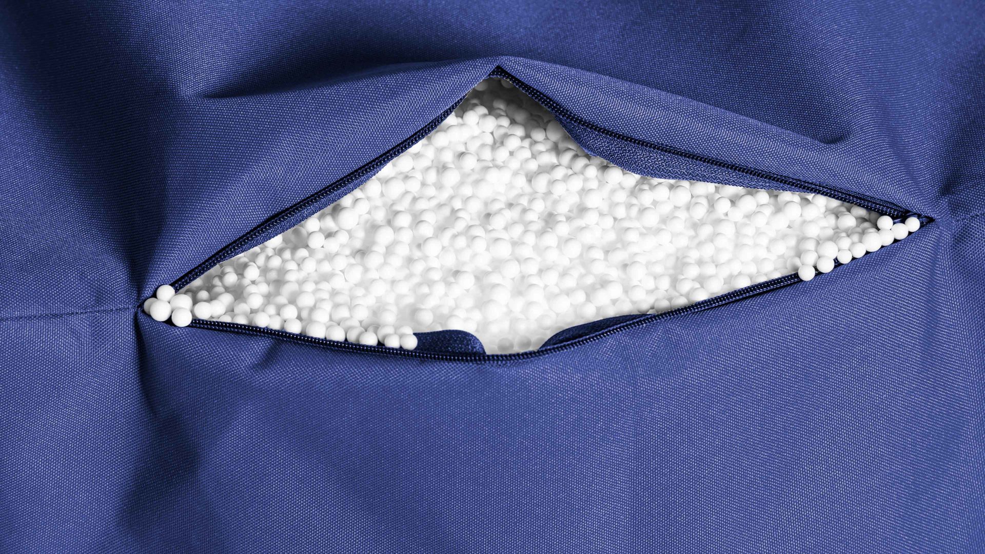 Sitzsack-Würfel Magma sitting point aus Kunstfaser in Blau SITTING POINT Sitzwürfel cube scuba® dunkelblaue Kunstfaser - ca. 40 x 40 x 40 cm