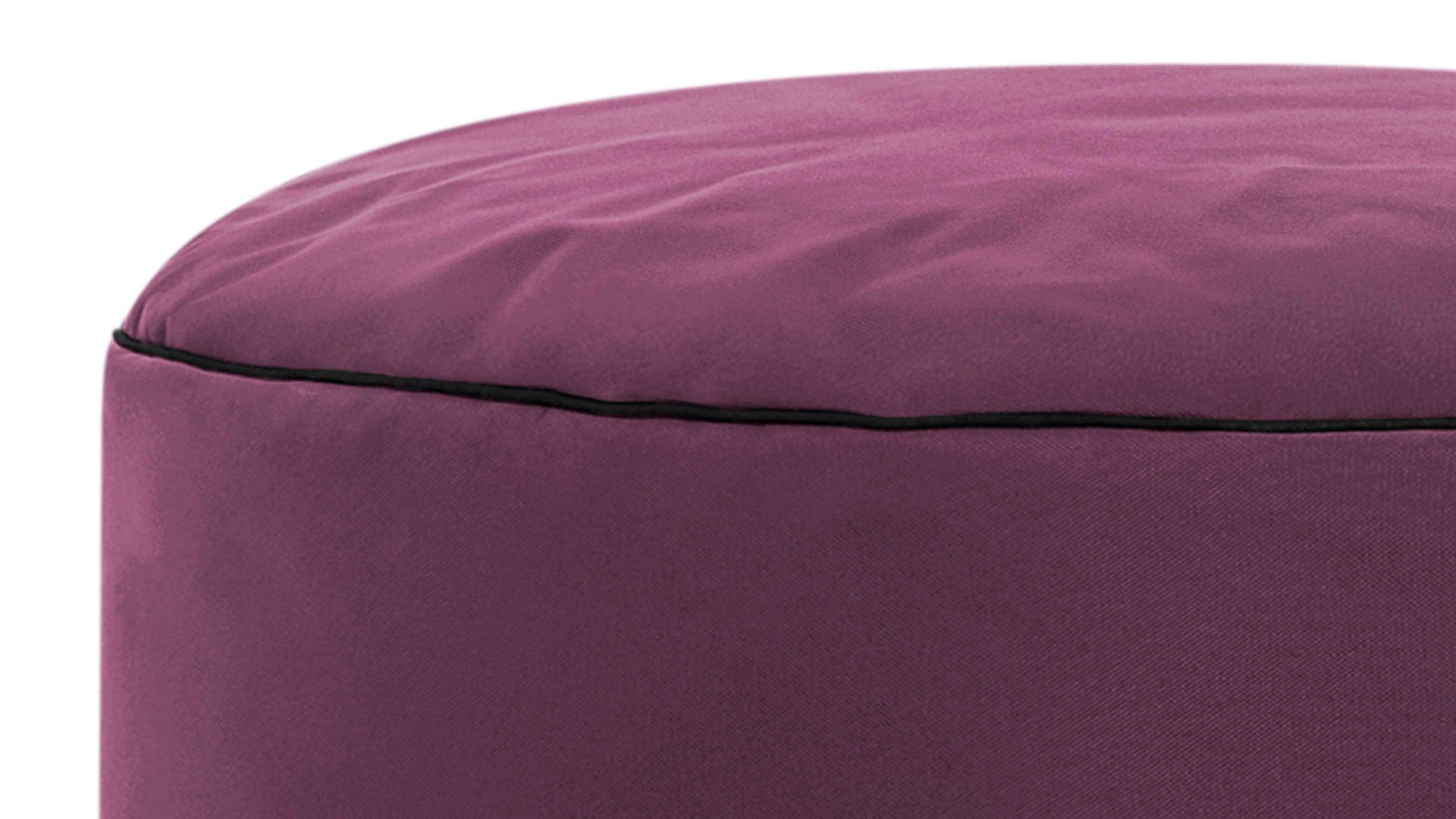 Sitzsack-Hocker Magma sitting point aus Kunstfaser in Lila SITTING POINT Sitzsack-Hocker dotcom scuba® als Kleinmöbel auberginefarbene Kunstfaser – Durchmesser ca. 50 cm