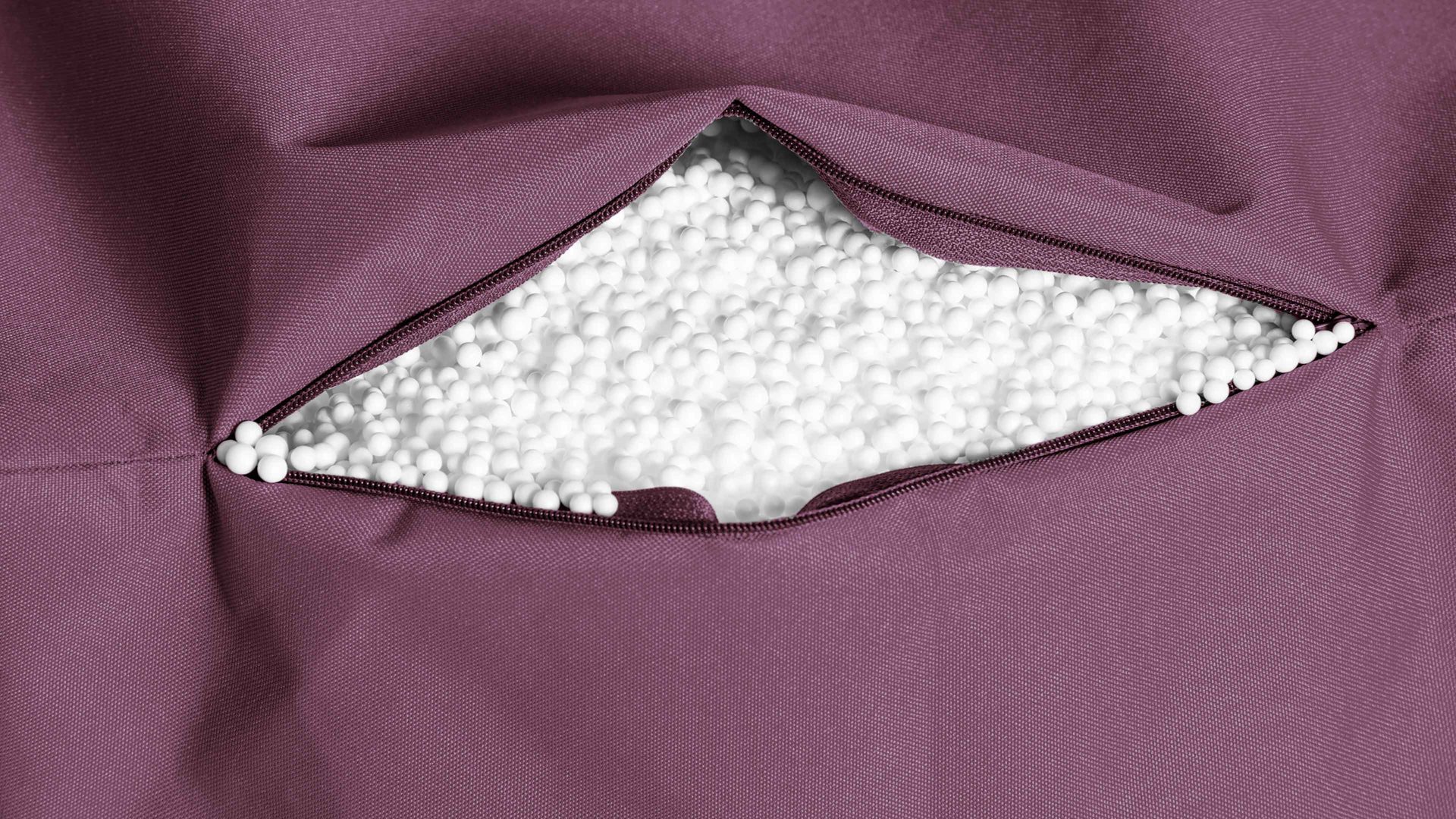 Sitzsack-Würfel Magma sitting point aus Kunstfaser in Lila SITTING POINT Sitzwürfel cube scuba® auberginefarbene Kunstfaser - ca. 40 x 40 x 40 cm