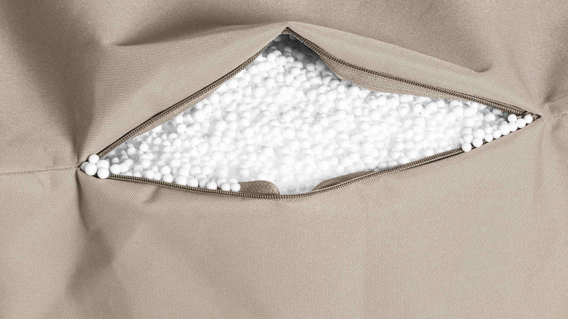 Sitzsack-Liege Magma sitting point aus Kunstfaser in Beige SITTING POINT Funktions-Sitzsack twist scuba® khakifarbene Kunstfaser - ca. 300 Liter