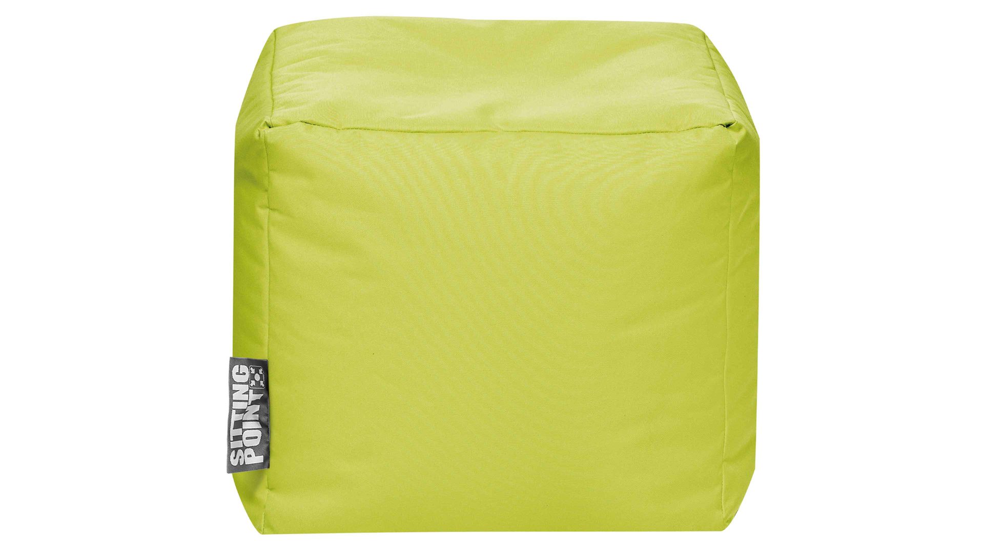 Sitzsack-Würfel Magma sitting point aus Kunstfaser in Hellgrün SITTING POINT Sitzwürfel cube scuba® grüne Kunstfaser - ca. 40 x 40 x 40 cm