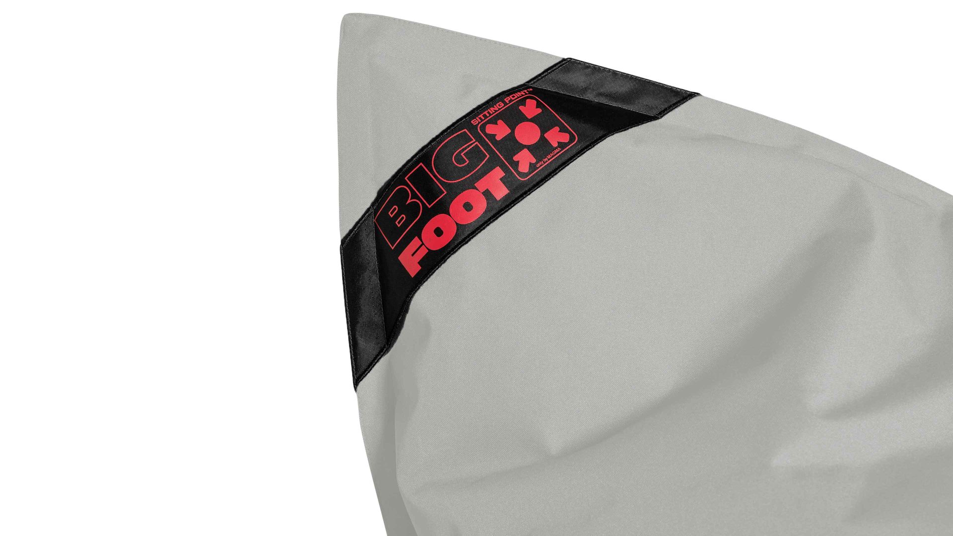 Sitzsack-Bodenkissen Magma sitting point aus Kunstfaser in Hellgrau SITTING POINT Sitzsack bigfoot scuba® - Sitzmöbel graue Kunstfaser - ca. 130 x 170 cm