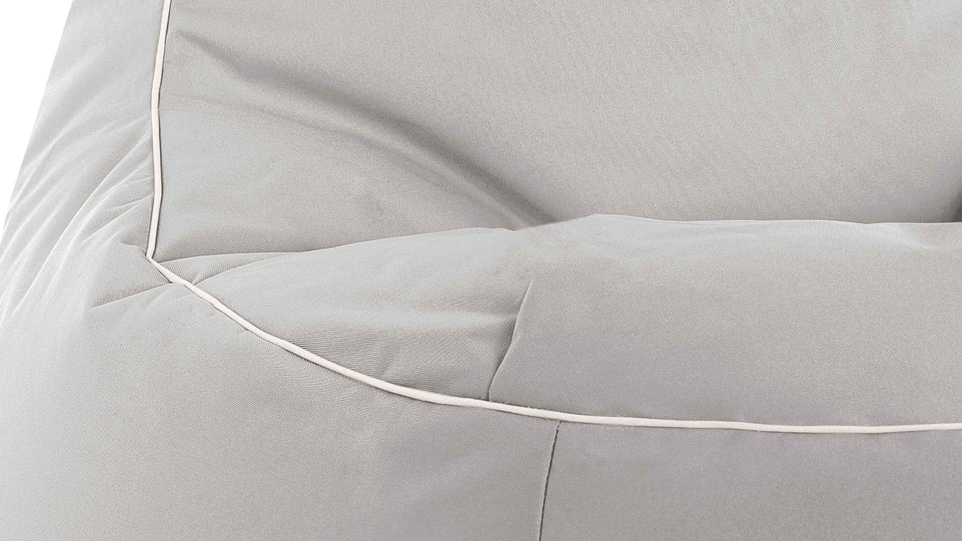 Sitzsack-Sessel Magma sitting point aus Kunstfaser in Hellgrau SITTING POINT Sitzsack-Sessel swing scuba® graue Kunstfaser - ca. 95 x 90 x 65 cm