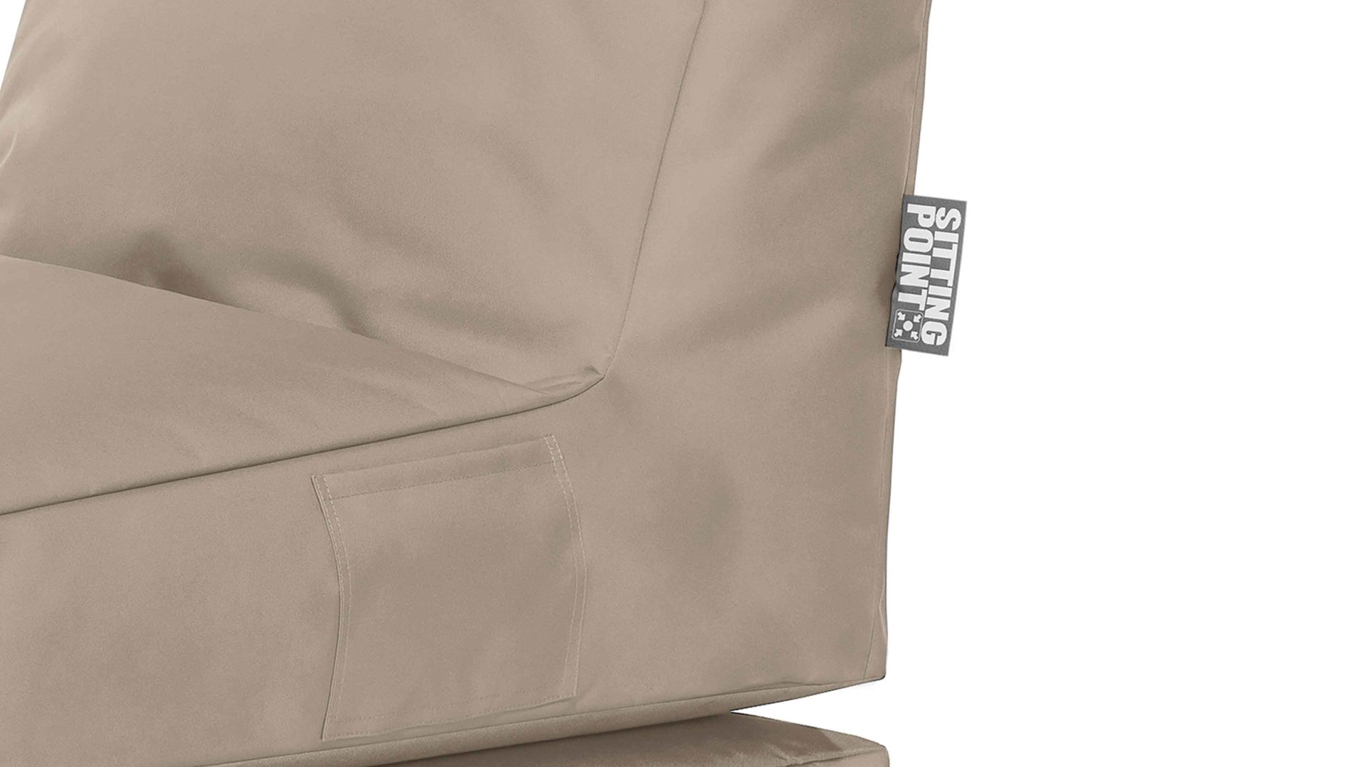 Sitzsack-Liege Magma sitting point aus Kunstfaser in Beige SITTING POINT Funktions-Sitzsack twist scuba® khakifarbene Kunstfaser - ca. 300 Liter