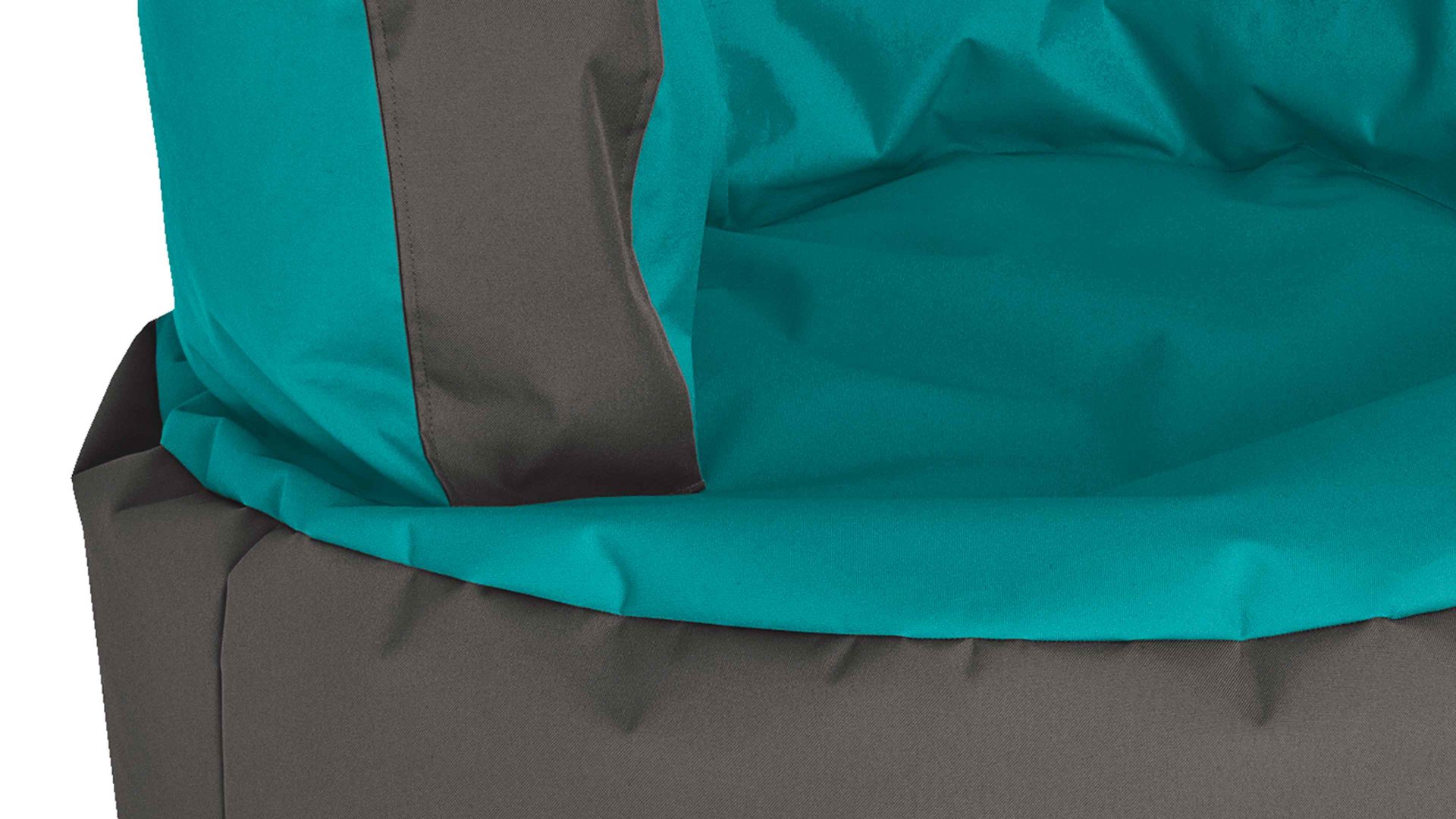 Sitzsack-Sessel Magma sitting point aus Kunstfaser in Petrol SITTING POINT Sitzsack-Sessel bebop scuba® als Sitzmöbel petrol- & anthrazitfarbene Kunstfaser - ca. 85 x 65 cm