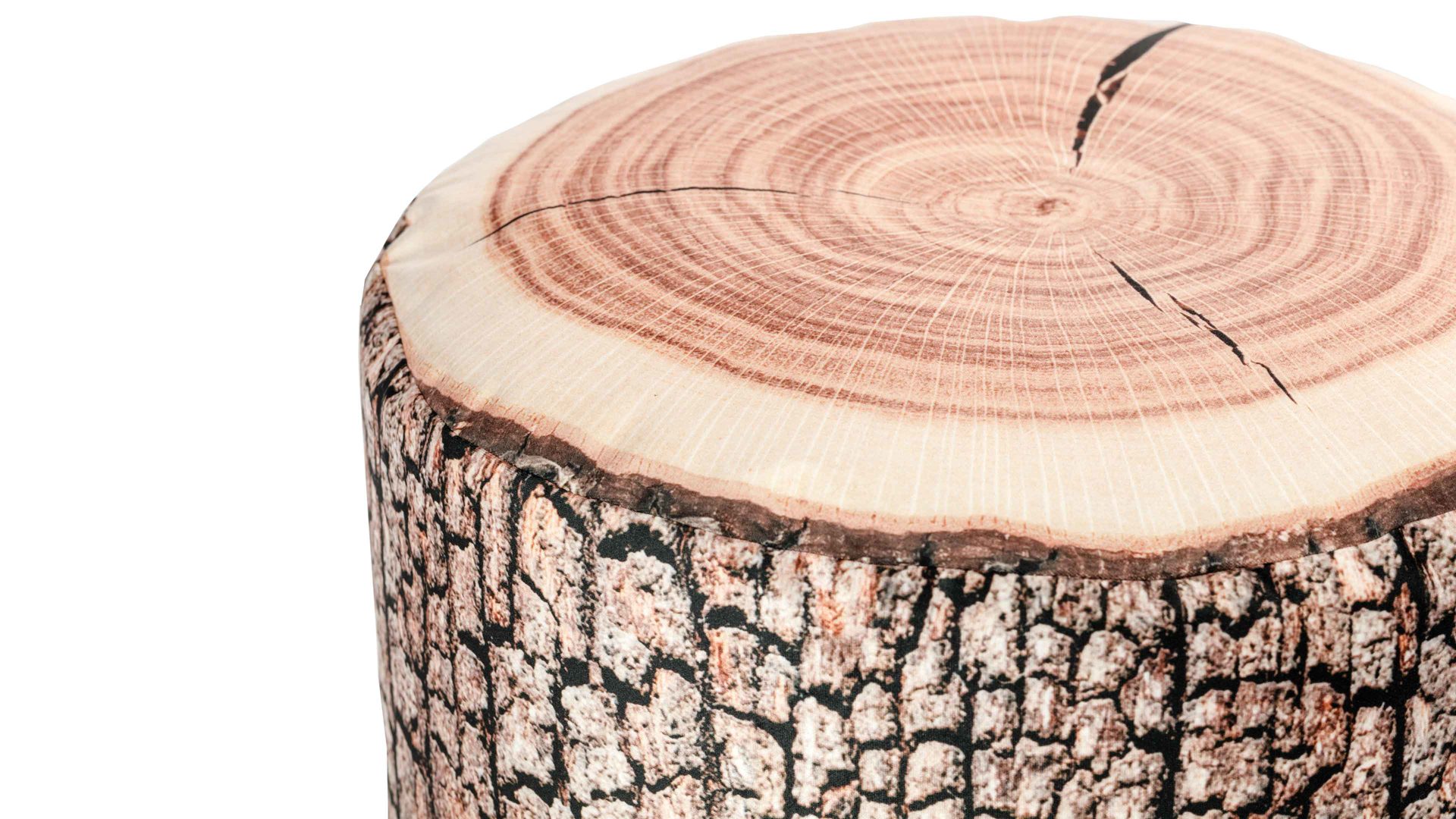 Sitzsack-Hocker Magma sitting point aus Kunstfaser in Holzfarben SITTING POINT Sitzsack-Hocker Dot Com Wood Höhe ca. 50 cm - Mikrofaser