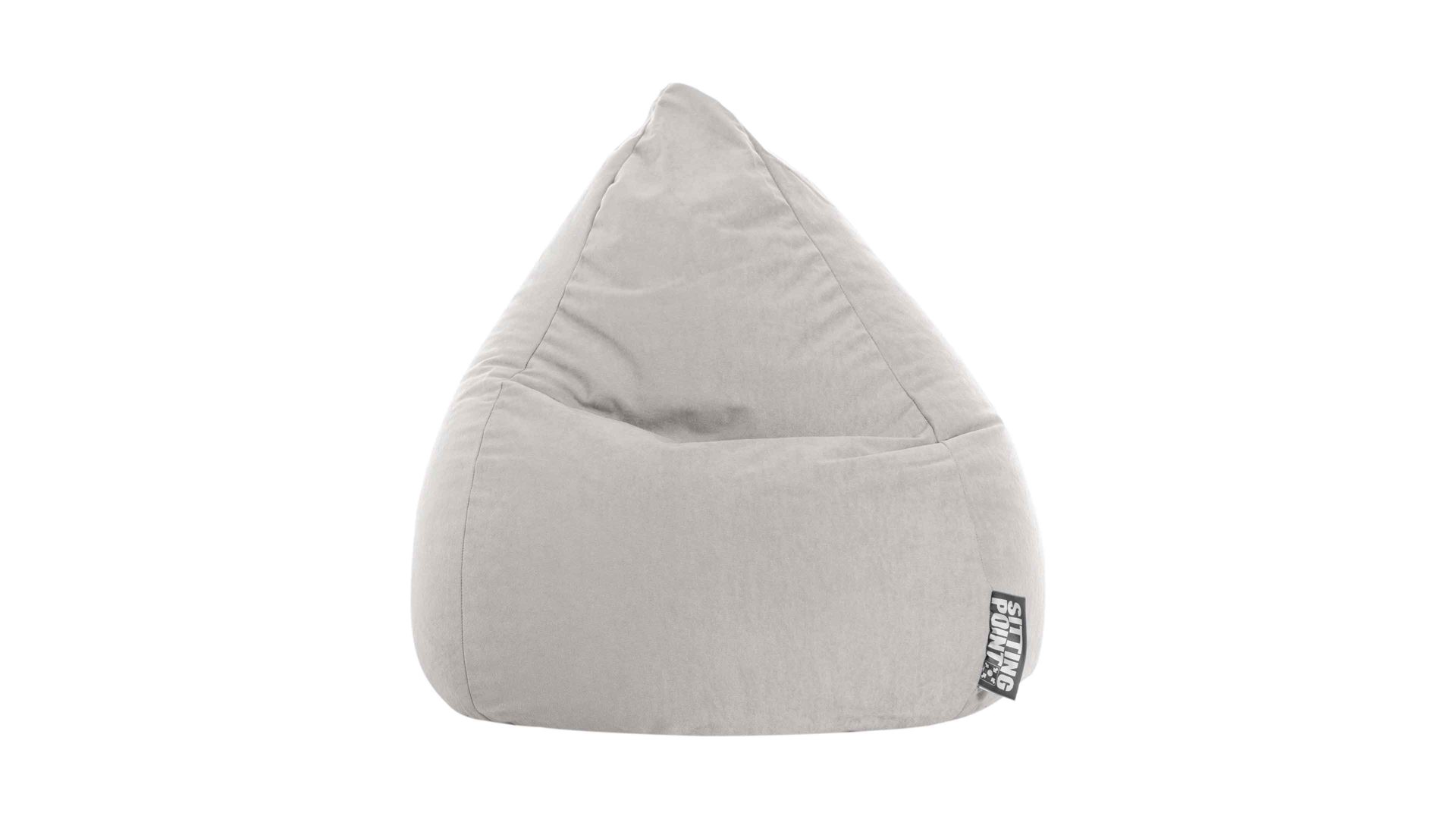 Standard-Sitzsack Magma sitting point aus Kunstfaser in Hellgrau SITTING POINT beanbag easy L - Sitzmöbel graue Mikrofaser - ca. 120 Liter