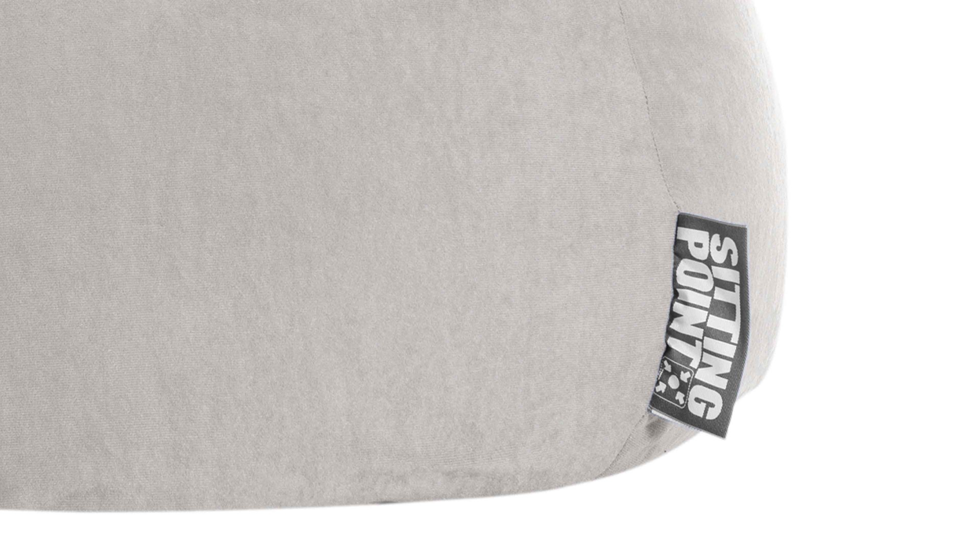 Standard-Sitzsack Magma sitting point aus Kunstfaser in Hellgrau SITTING POINT beanbag easy L - Sitzmöbel graue Mikrofaser - ca. 120 Liter