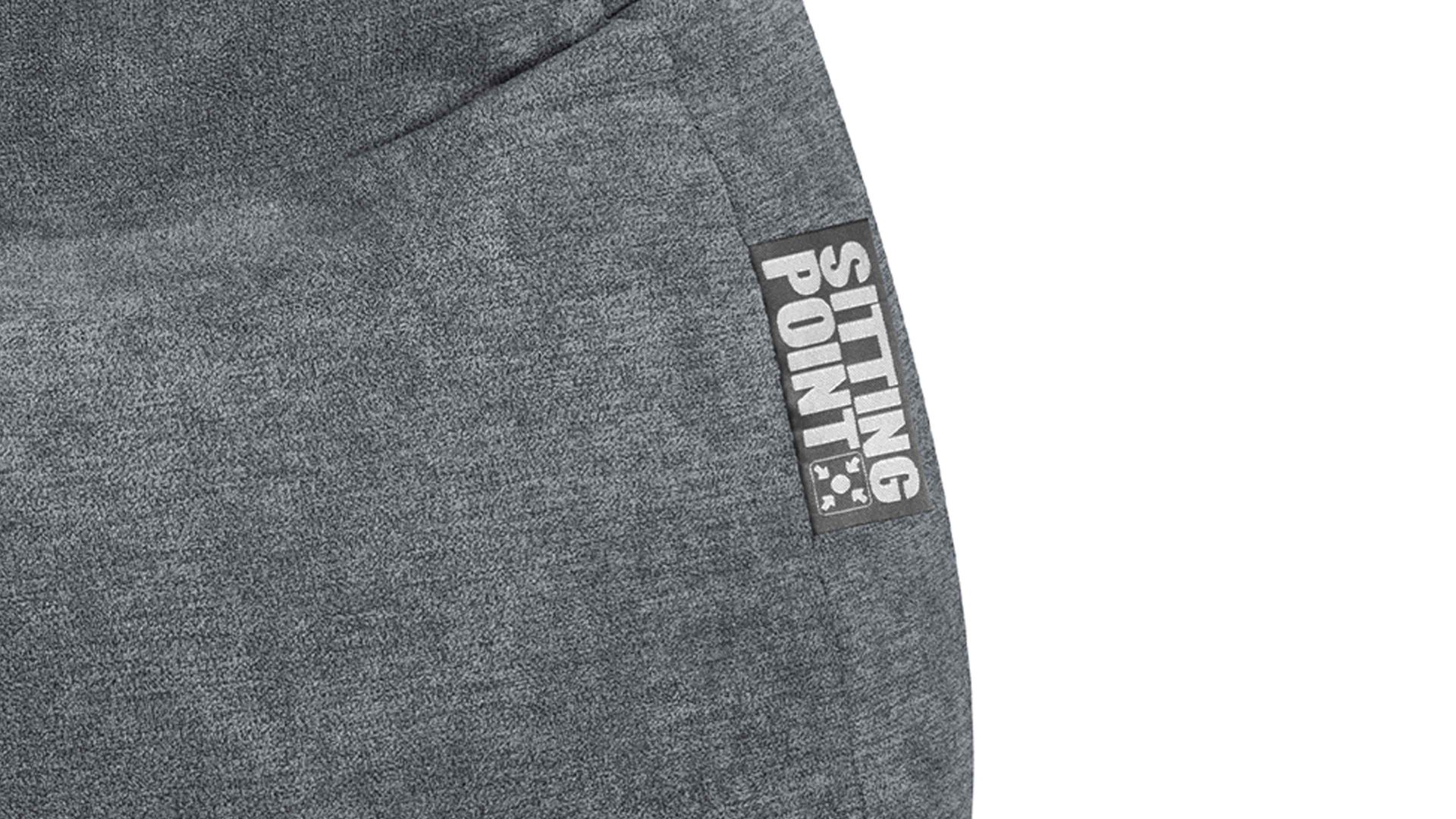 Sitzsack Magma sitting point aus Kunstfaser in Anthrazit SITTING POINT beanbag alfa XL - lässiger Sitzsack anthrazitfarbener Velours 007 – ca. 220 Liter