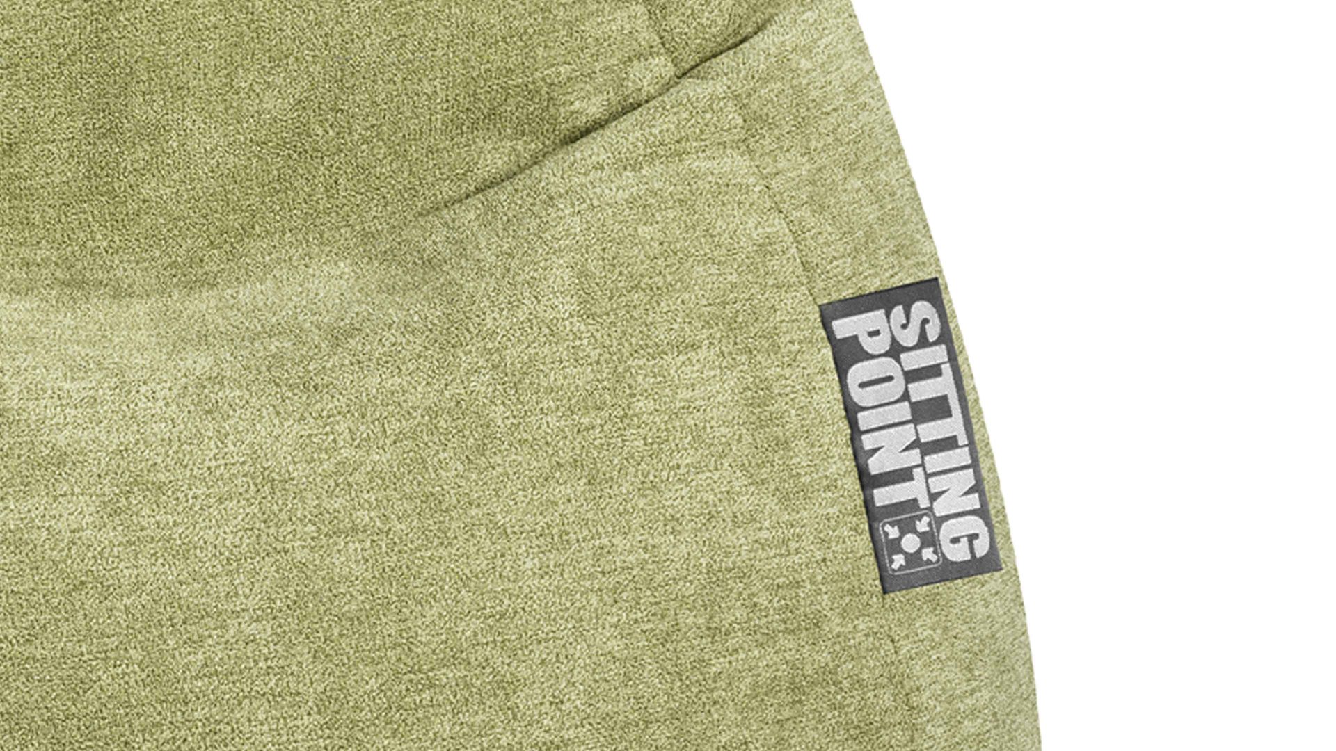 Sitzsack Magma sitting point aus Kunstfaser in Hellgrün SITTING POINT beanbag alfa XXL - lässiger Sitzsack grüner Velours 030 – ca. 300 Liter