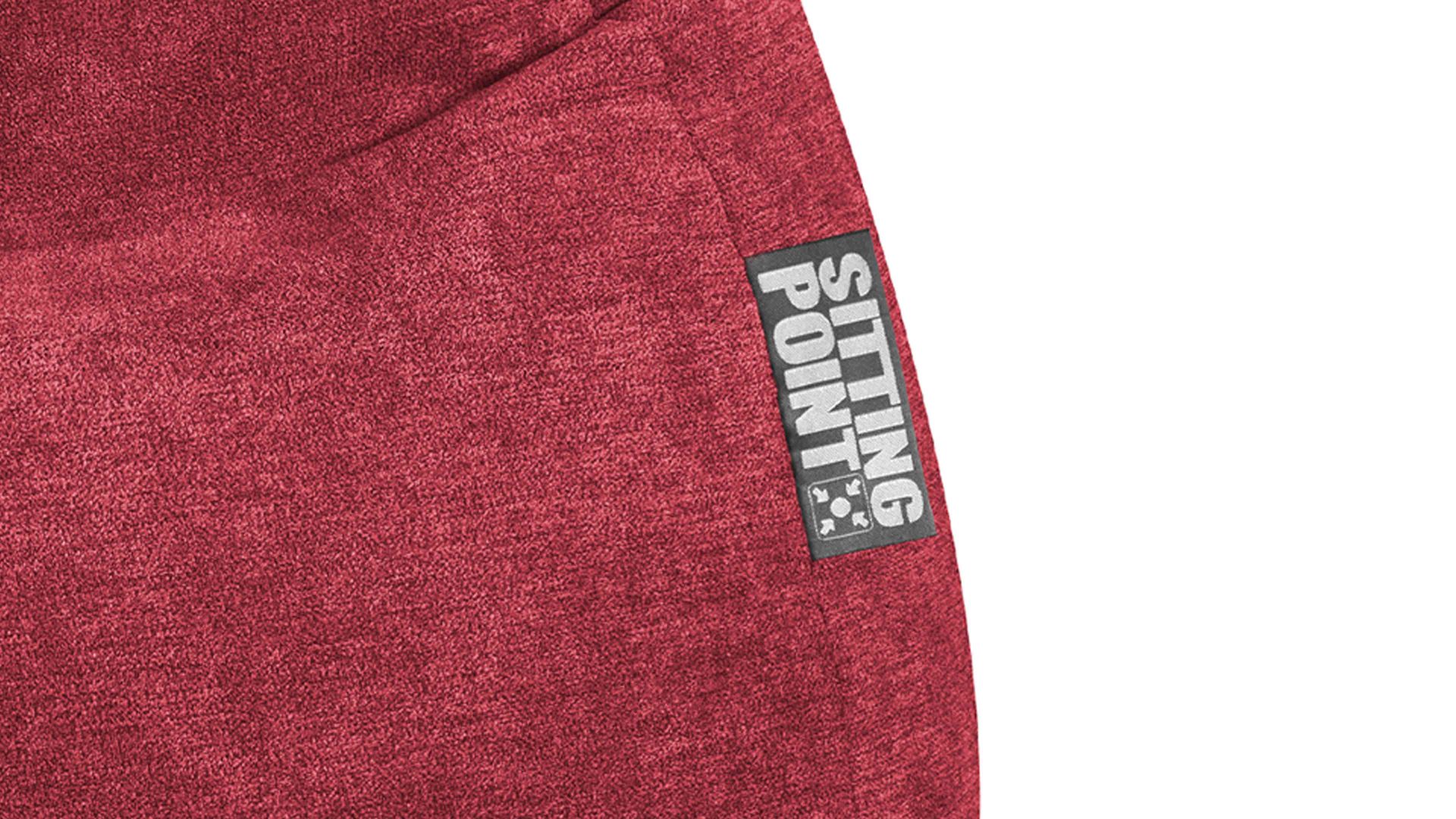 Sitzsack Magma sitting point aus Kunstfaser in Dunkelrot SITTING POINT beanbag alfa XL - lässiger Sitzsack weinroter Velours 055 – ca. 220 Liter