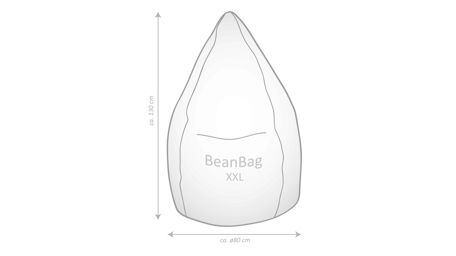 Sitzsack Magma sitting point aus Kunstfaser in Schwarz SITTING POINT beanbag alfa XXL - lässiger Sitzsack schwarzer Velours 001 – ca. 300 Liter