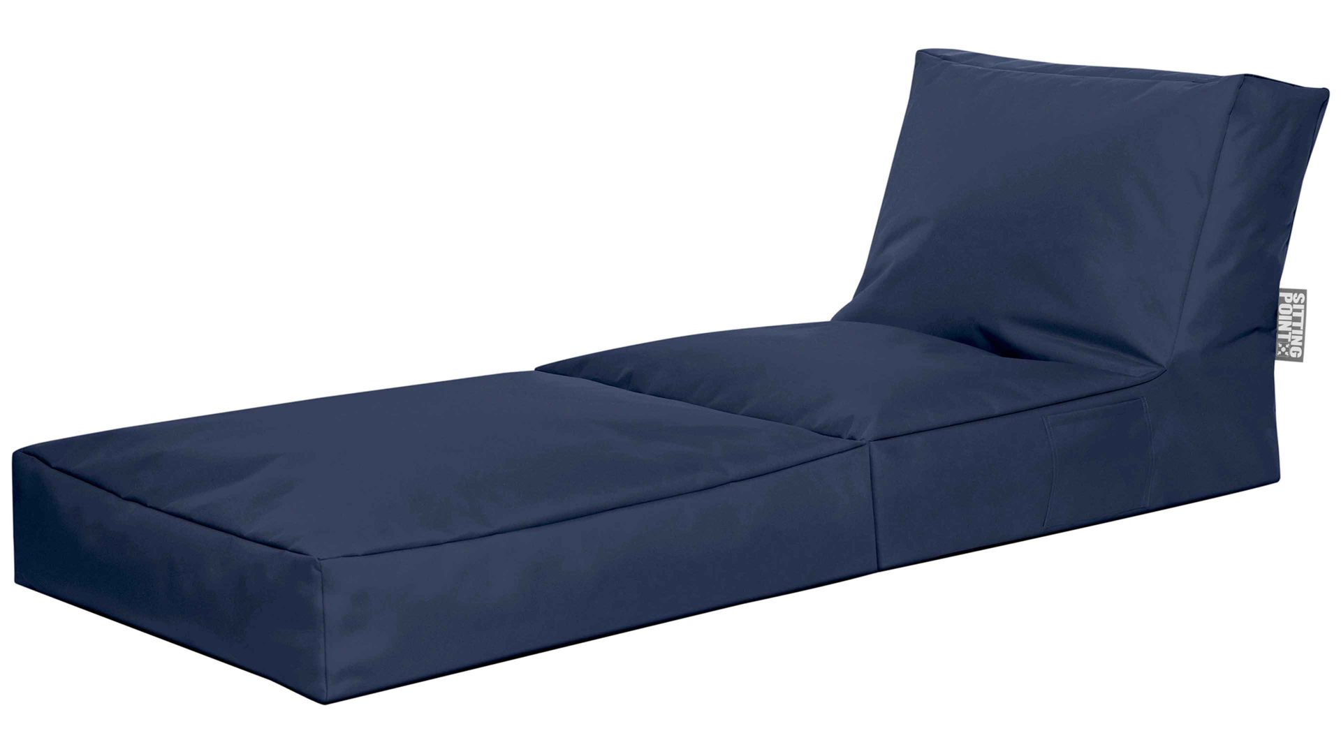 Sitzsack-Liege Magma sitting point aus Kunstfaser in Jeansblau SITTING POINT Funktions-Sitzsack twist scuba® jeansblaue Kunstfaser - ca. 300 Liter