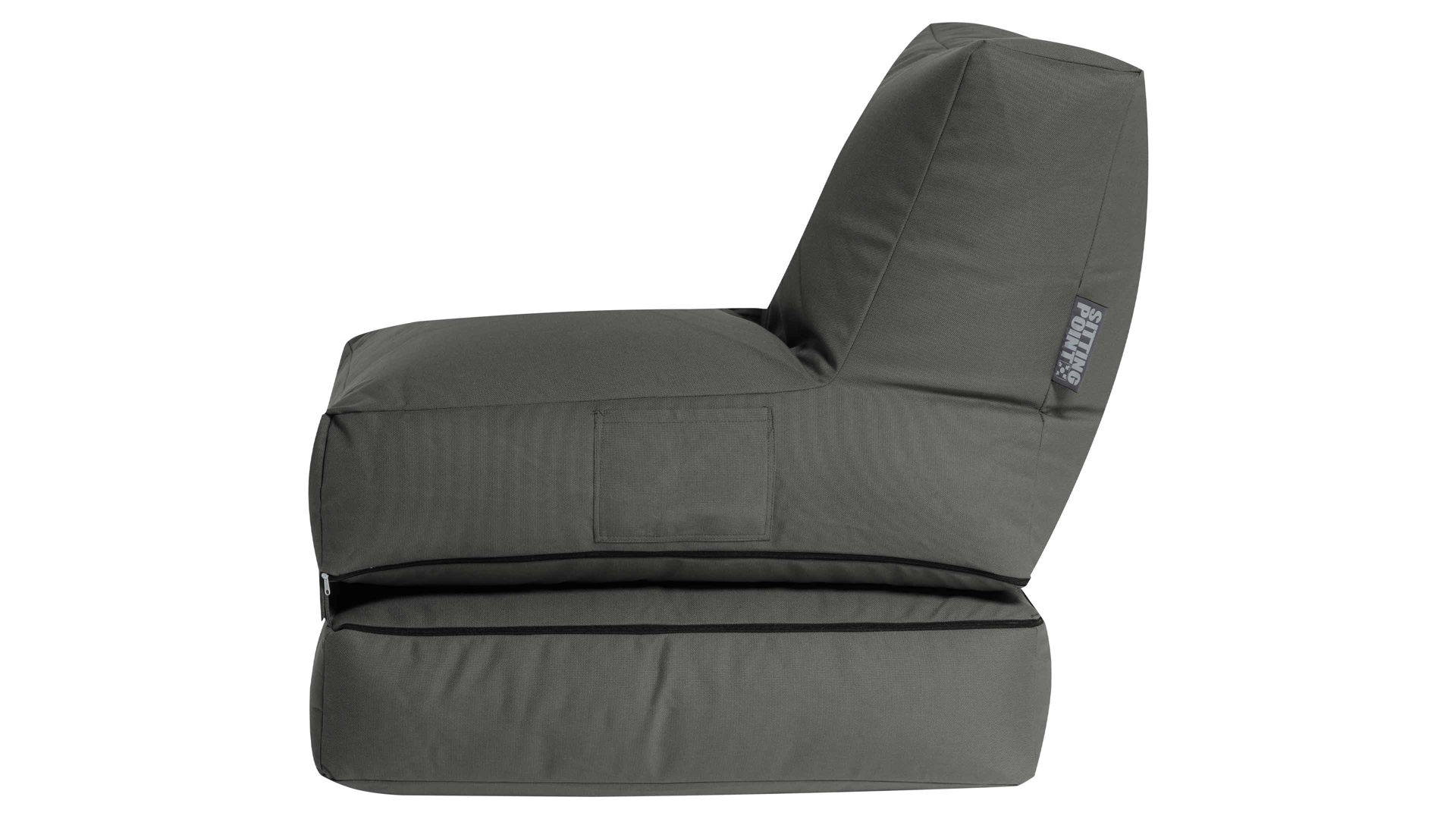 Sitzsack-Liege Magma sitting point aus Kunstfaser in Anthrazit SITTING POINT Sitzsack-Sessel twist outside anthrazitfarbene Outdoor-Kunstfaser - ca. 300 Liter